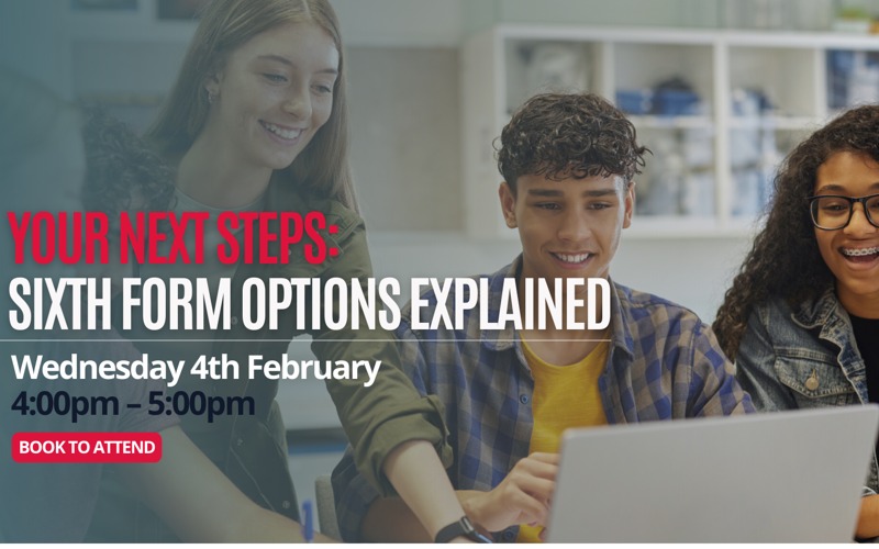 Socials YOUR NEXT STEPS Sixth Form Options EXPLAINED (Twitter Post)